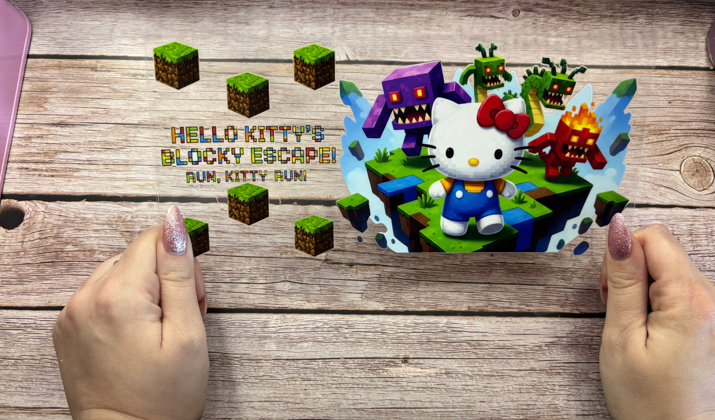 Kitty and blocks