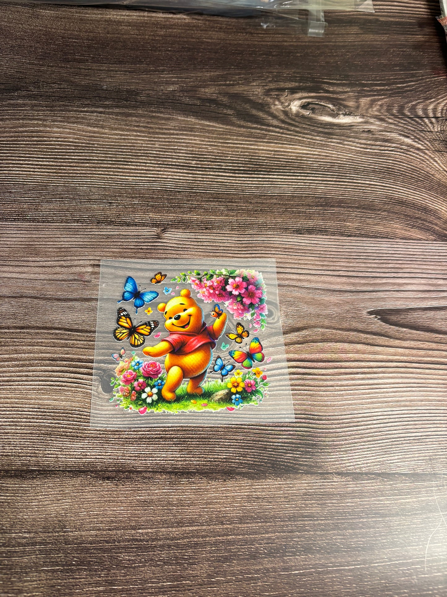 Honey bear and flowers