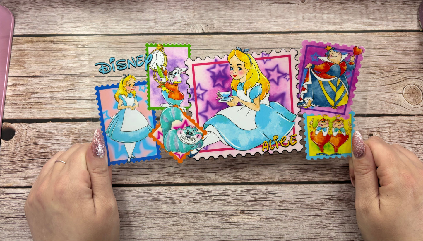 Girl with stamps