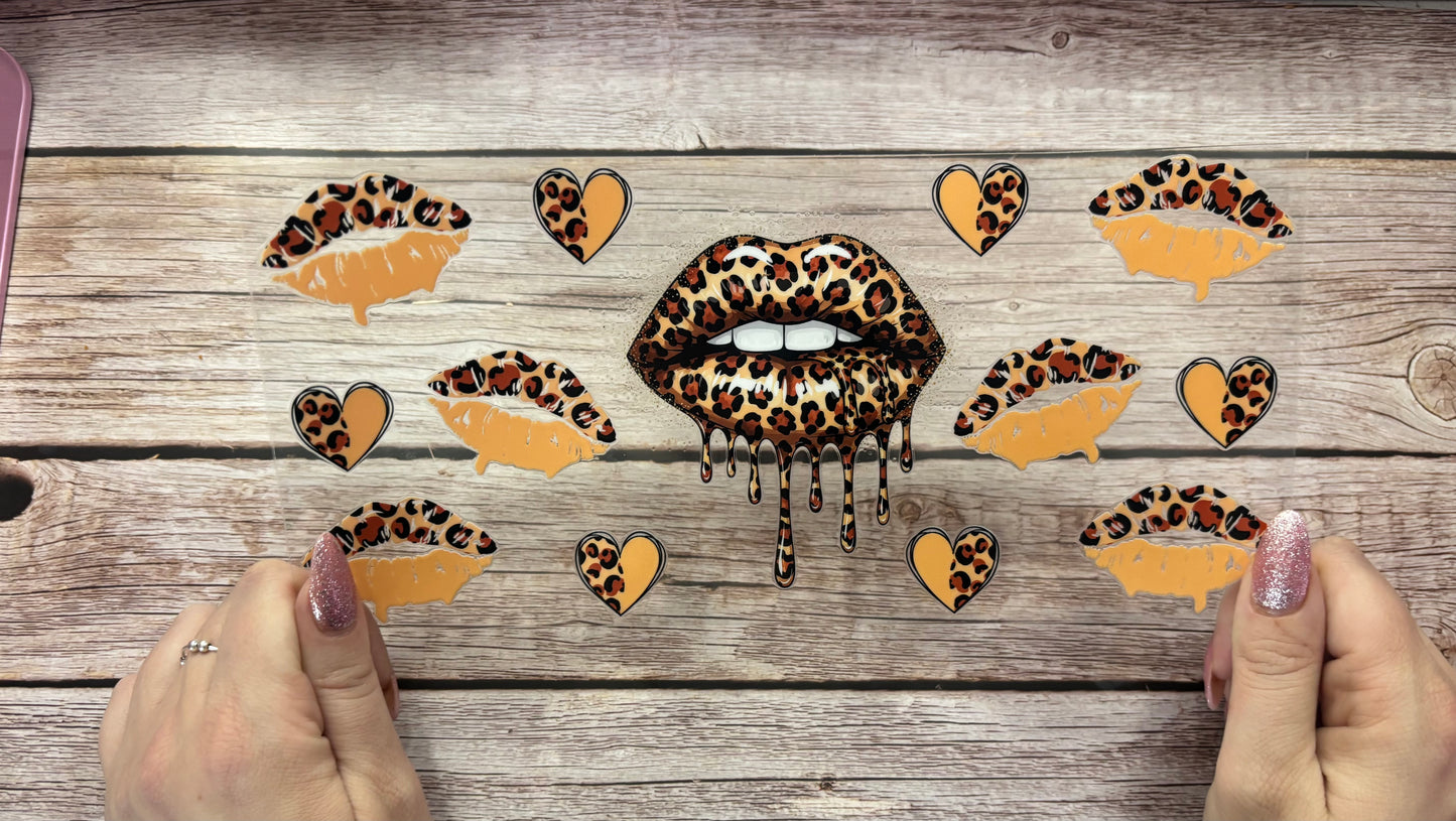 Leopard print lips