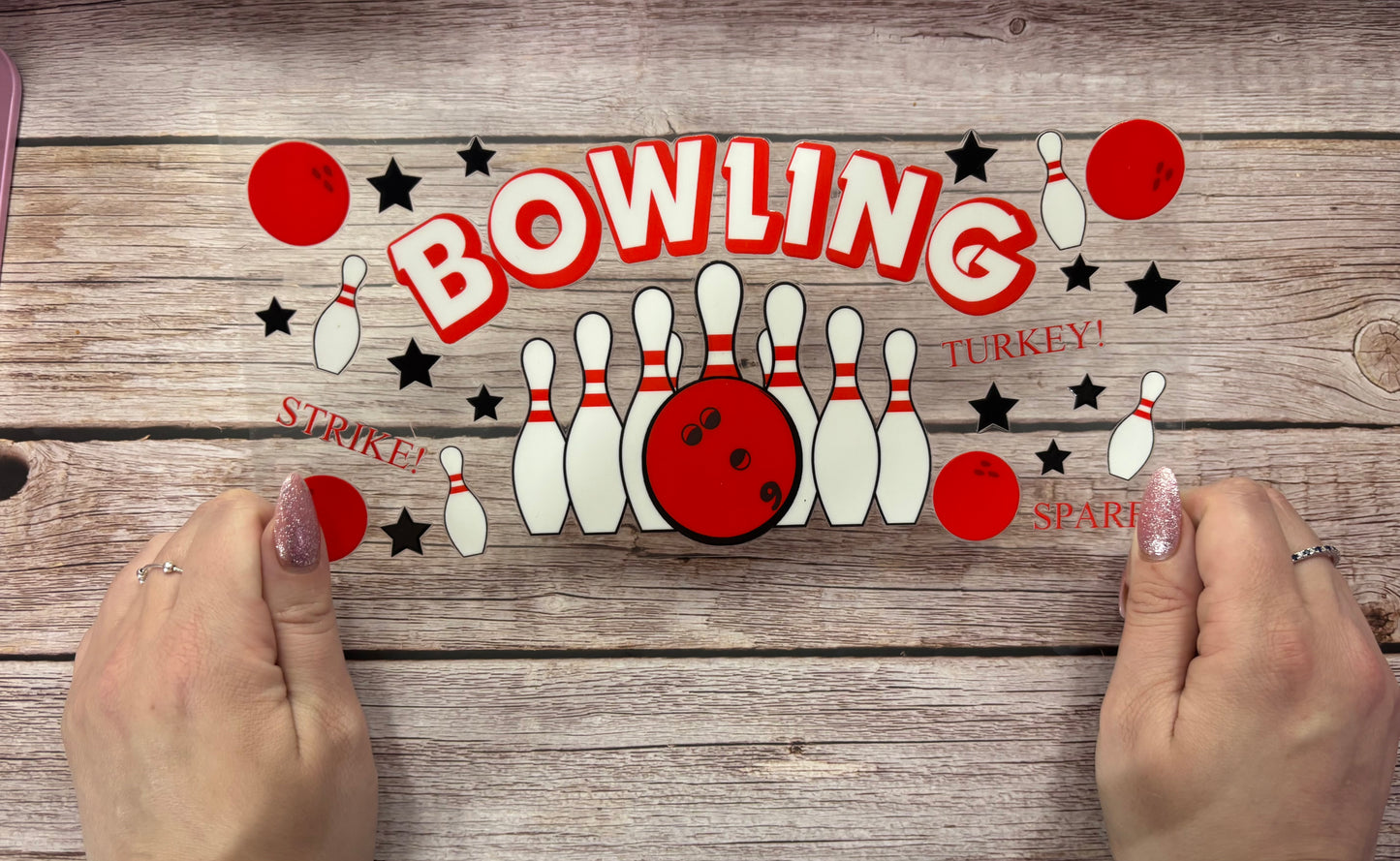Bowling red and white