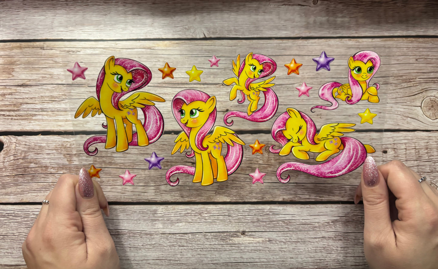Yellow Star Pony Cup Wrap