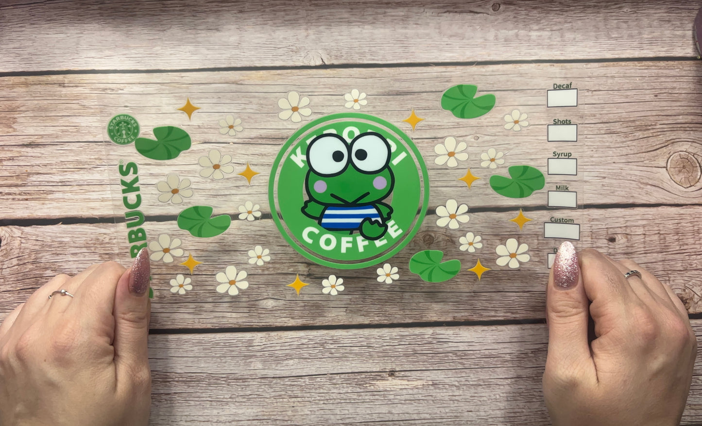 Cute green frog