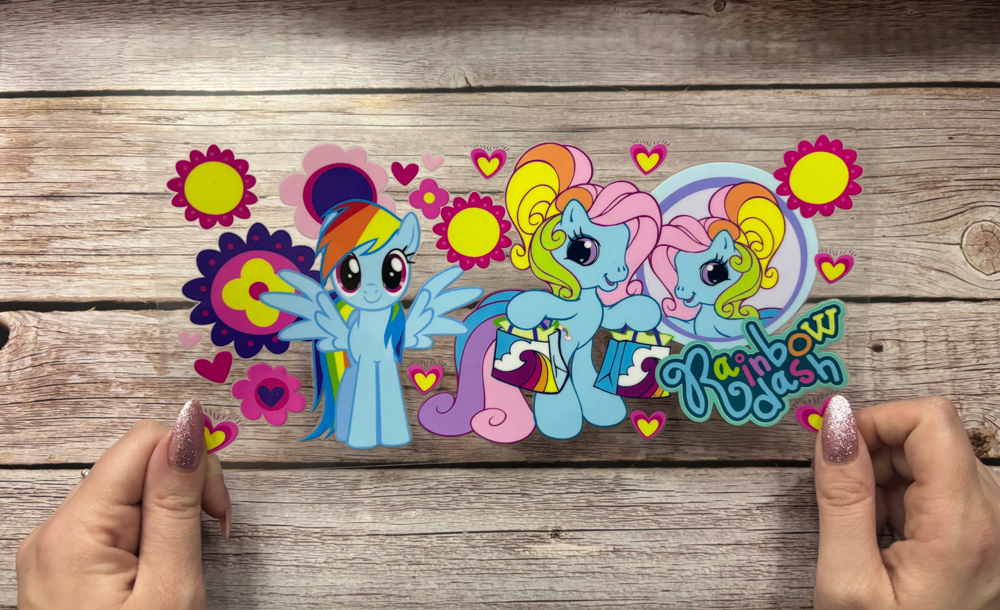 Rainbow Pony Flower Cup Wrap