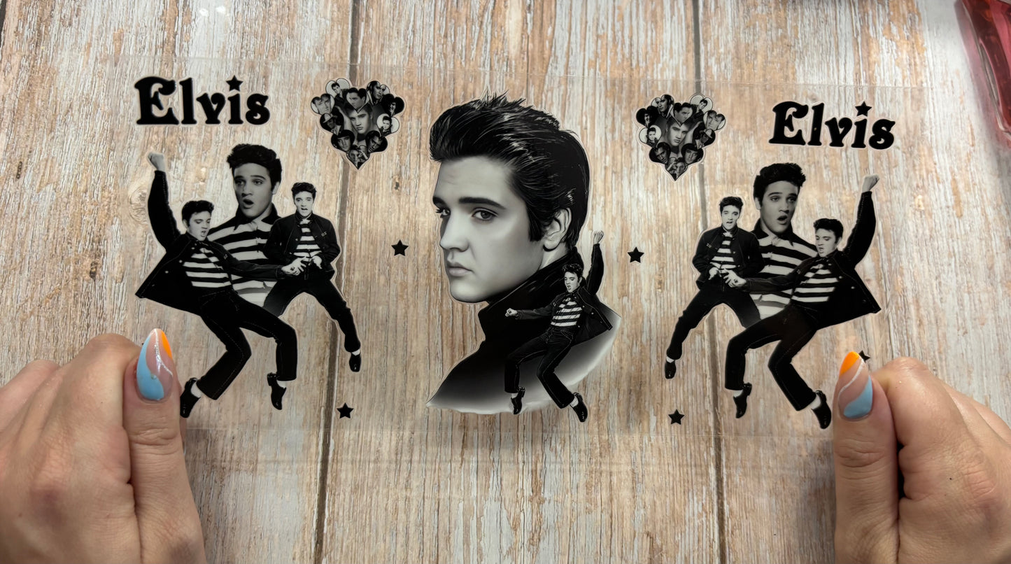 Black and white Elvis