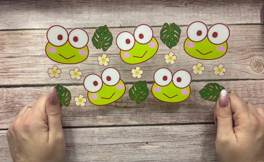 Frog and leaves