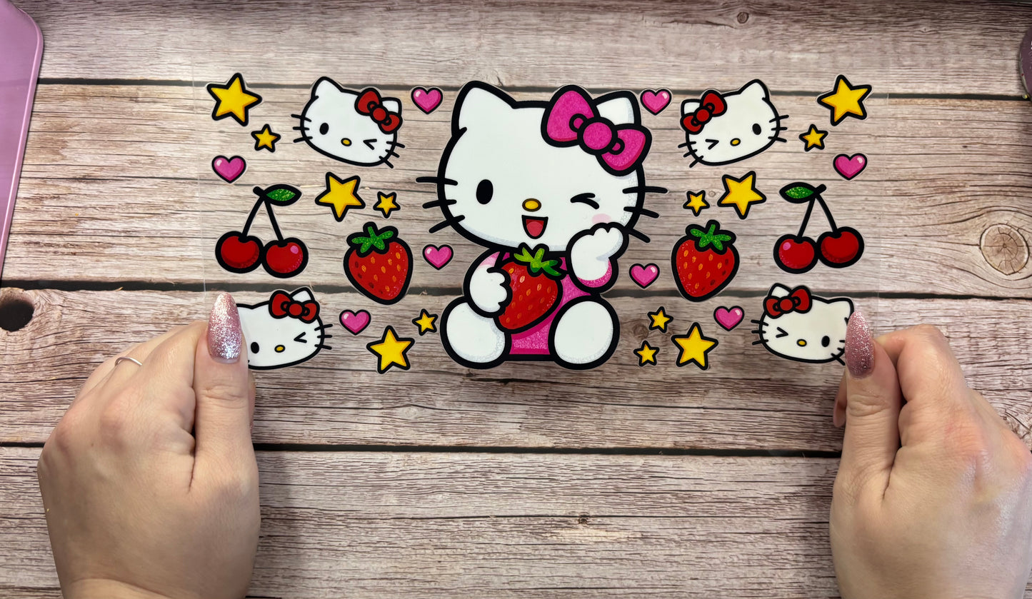 Kitty and strawberry