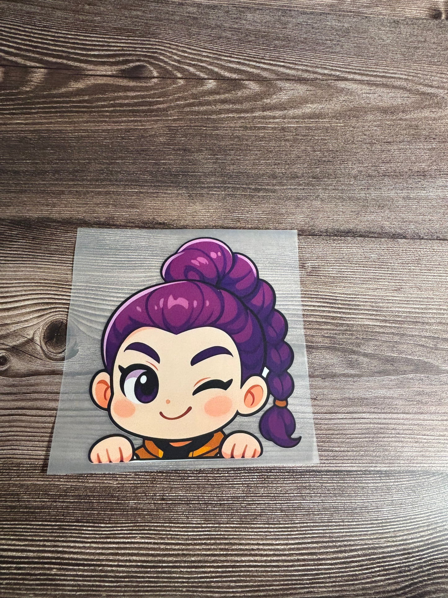 Purple k pop girl