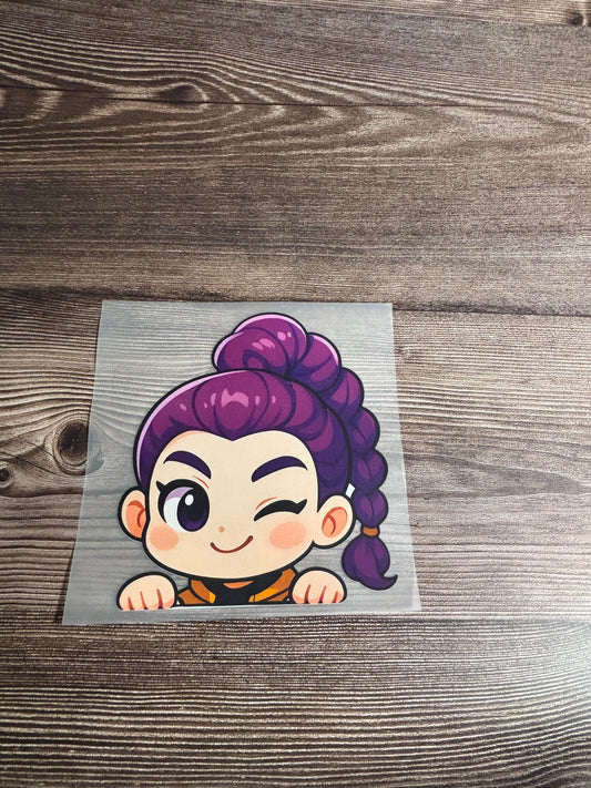 Purple k pop girl