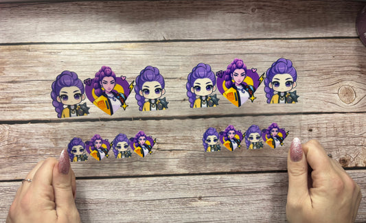 Purple hair girl