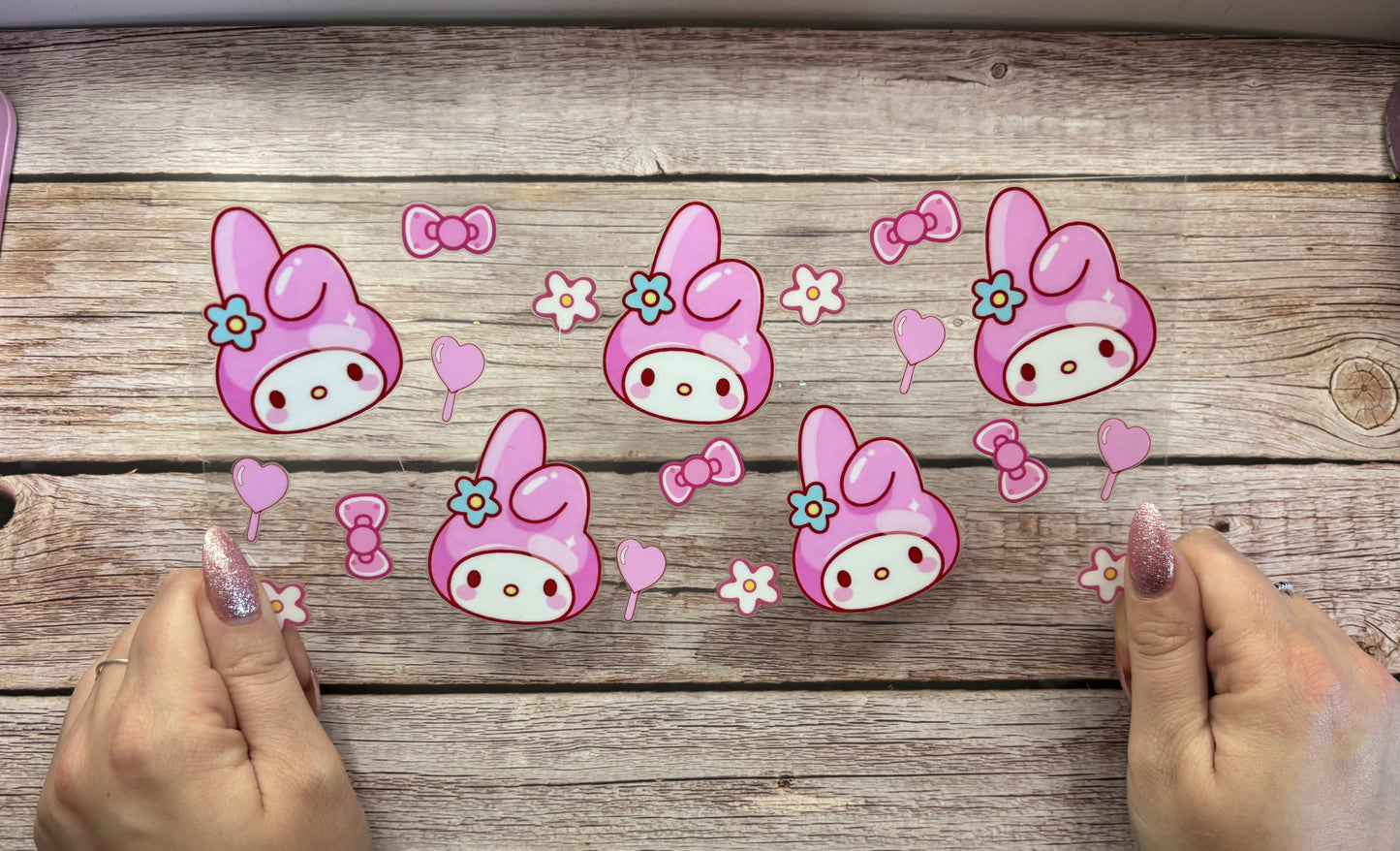 Pink bubble bunny