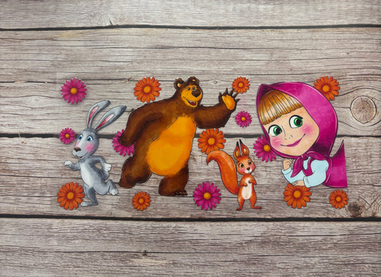 Little girl and bear