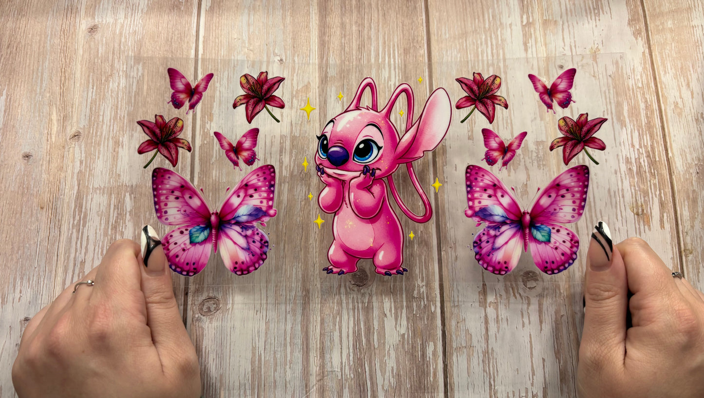 Pink butterfly angel