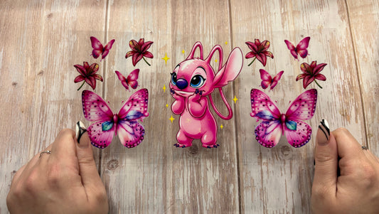 Pink butterfly angel