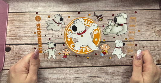 White coffee dog