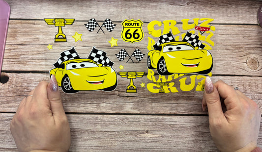 Route 66 yellow car