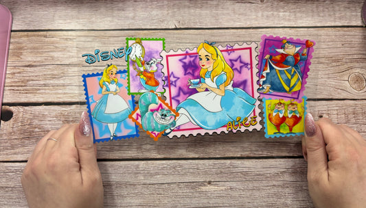 Girl with stamps