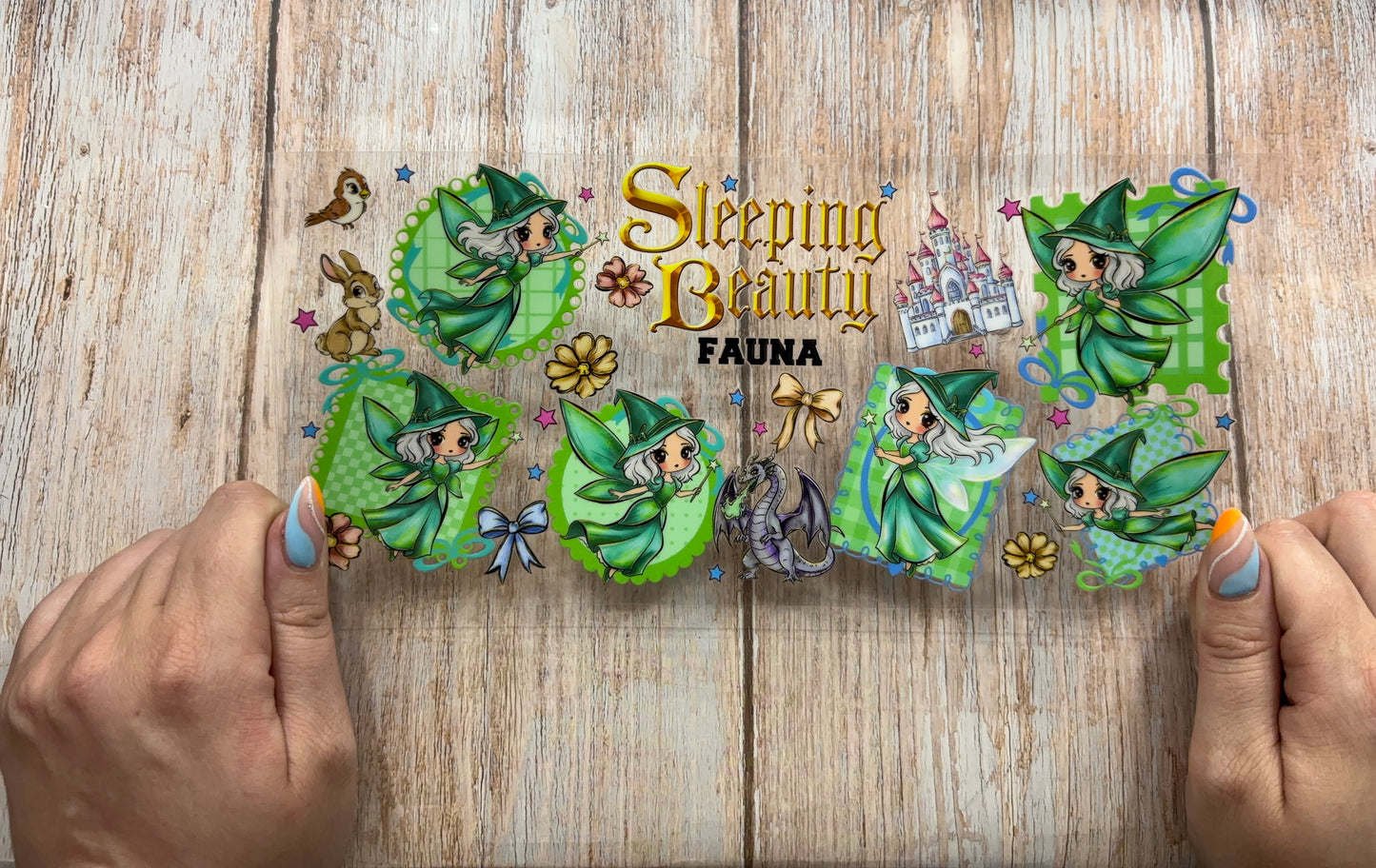 Sleeping beauty fairy green