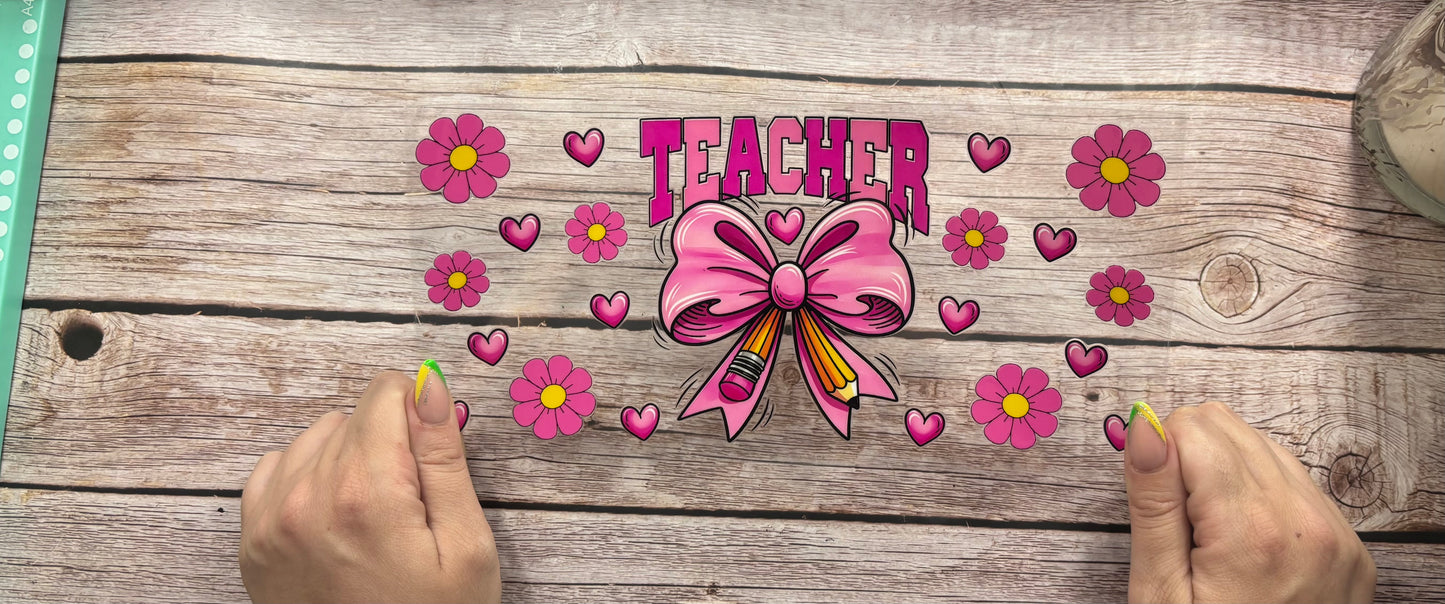 Pink teacher