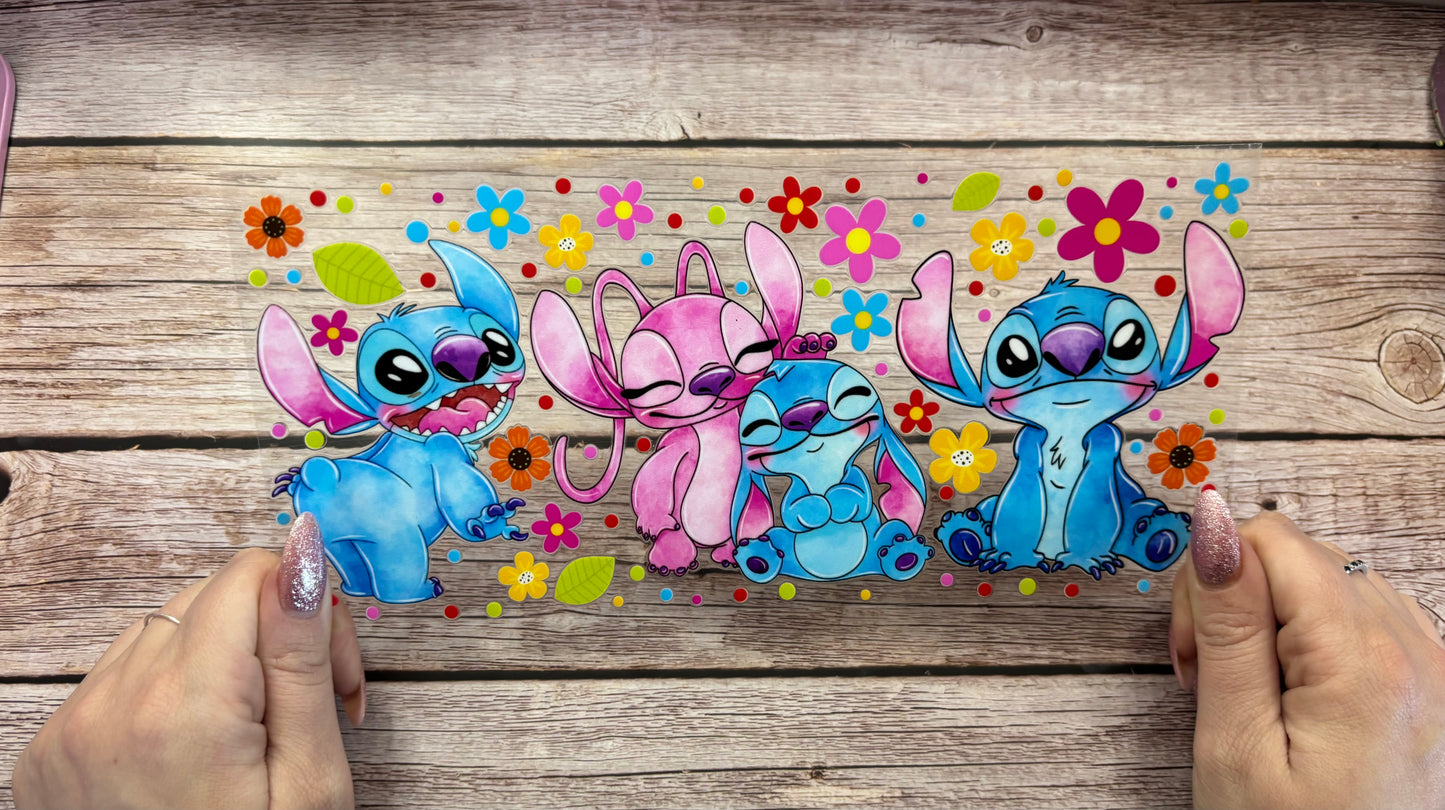 Floral blue pink alien