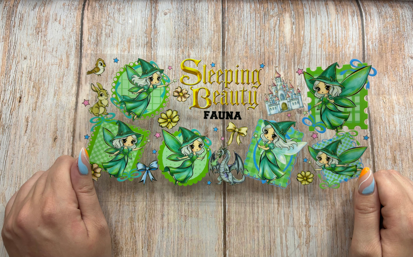 Sleeping beauty fairy green