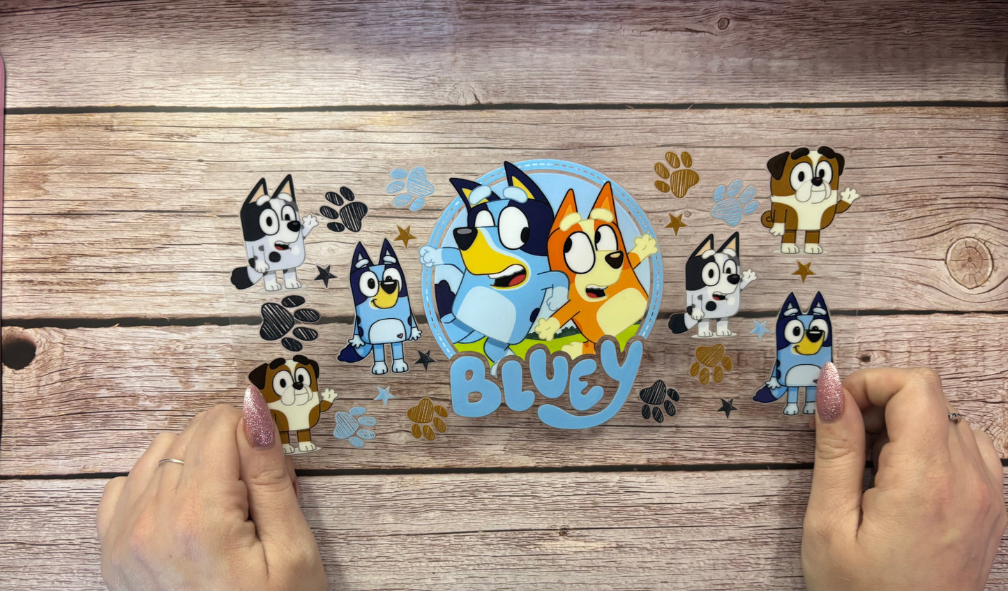 Cartoon dog family cup wrap
