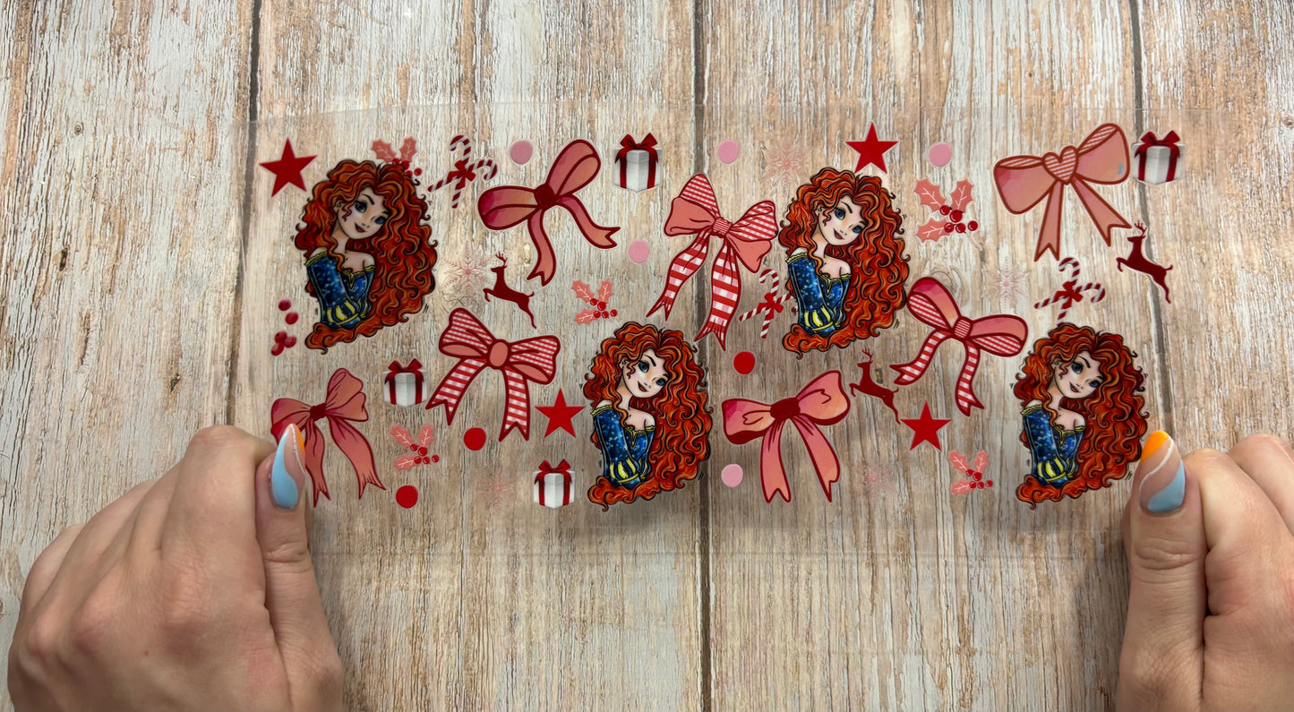 Red hair bows