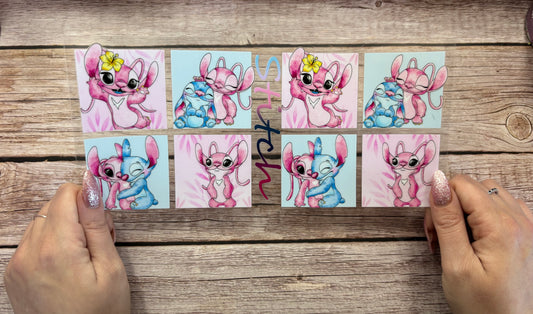 Pink and blue collage