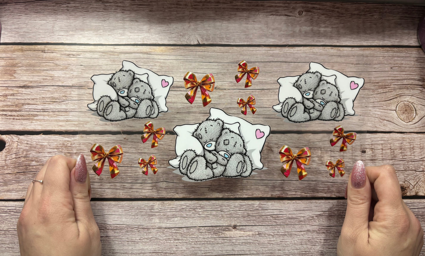 Grey bears pillows
