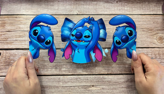 Blue creature with bow