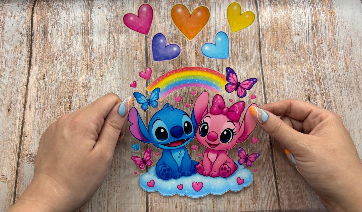 Pink blue aliens