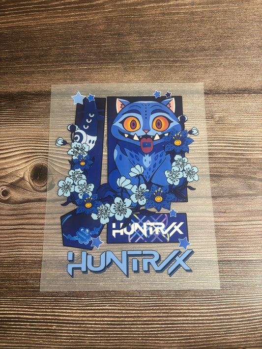 Floral blue cat