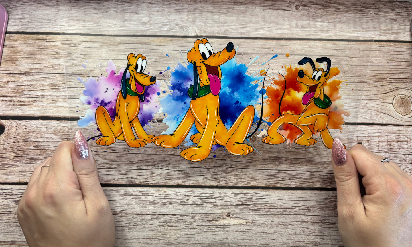 Colourful splash dog