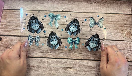 Blue bow donkey