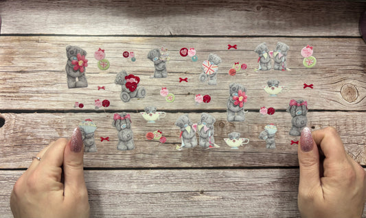 Grey bears hearts
