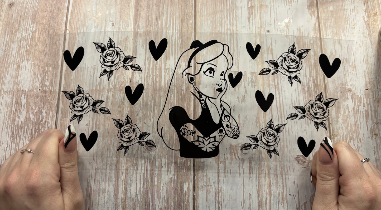 Alice with tattoos