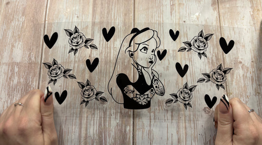 Alice with tattoos
