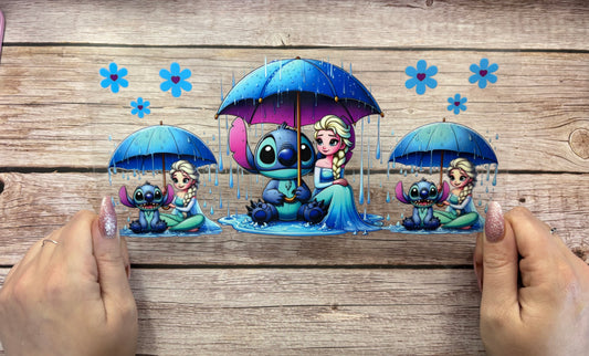 Blue alien and princess
