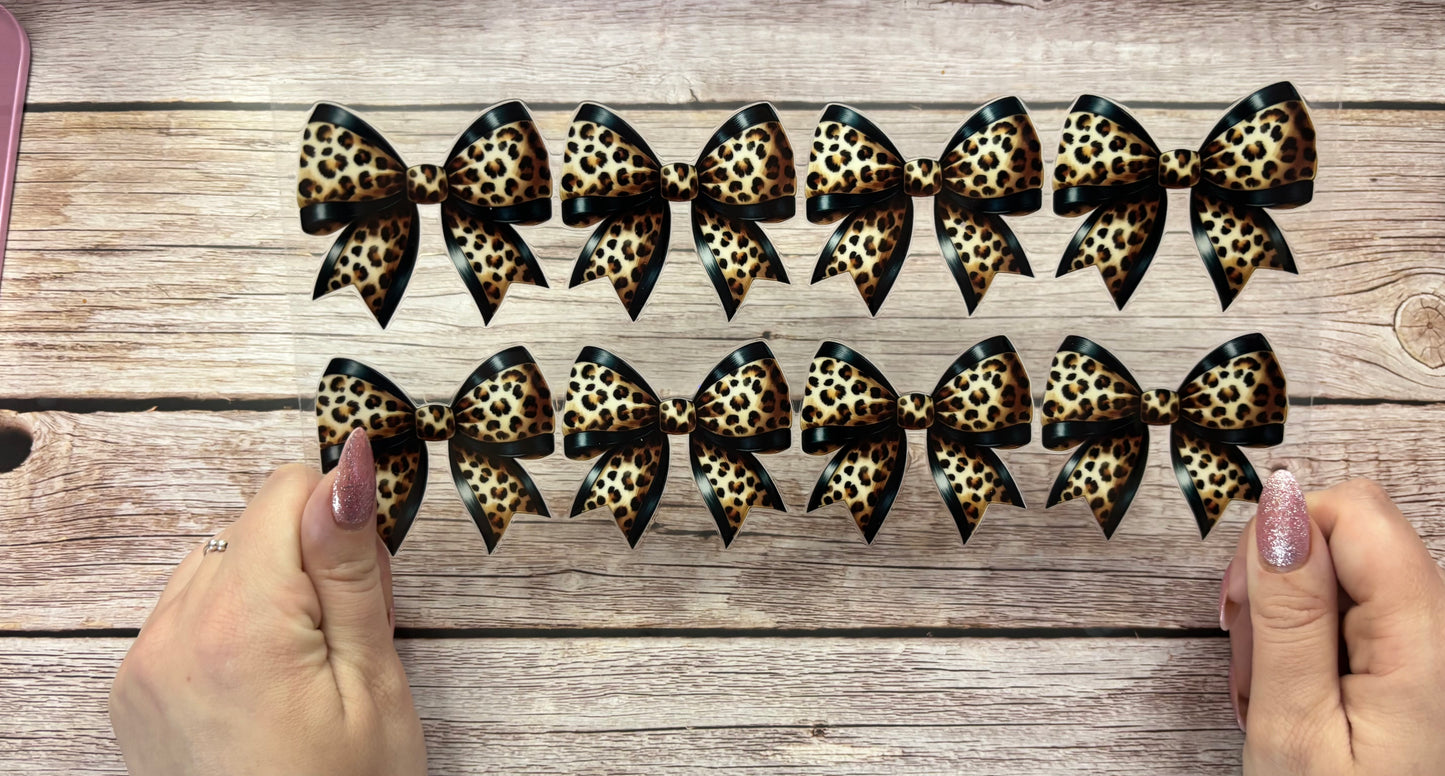 Leopard print bows