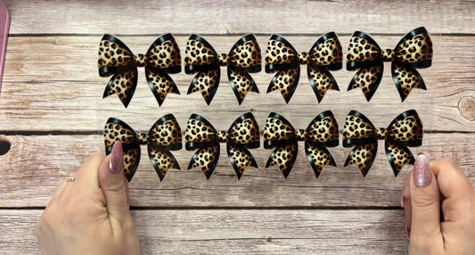 Leopard print bows