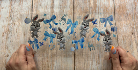 Blue bows bunny