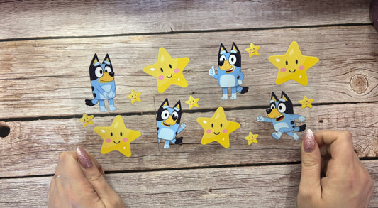Blue dog and stars