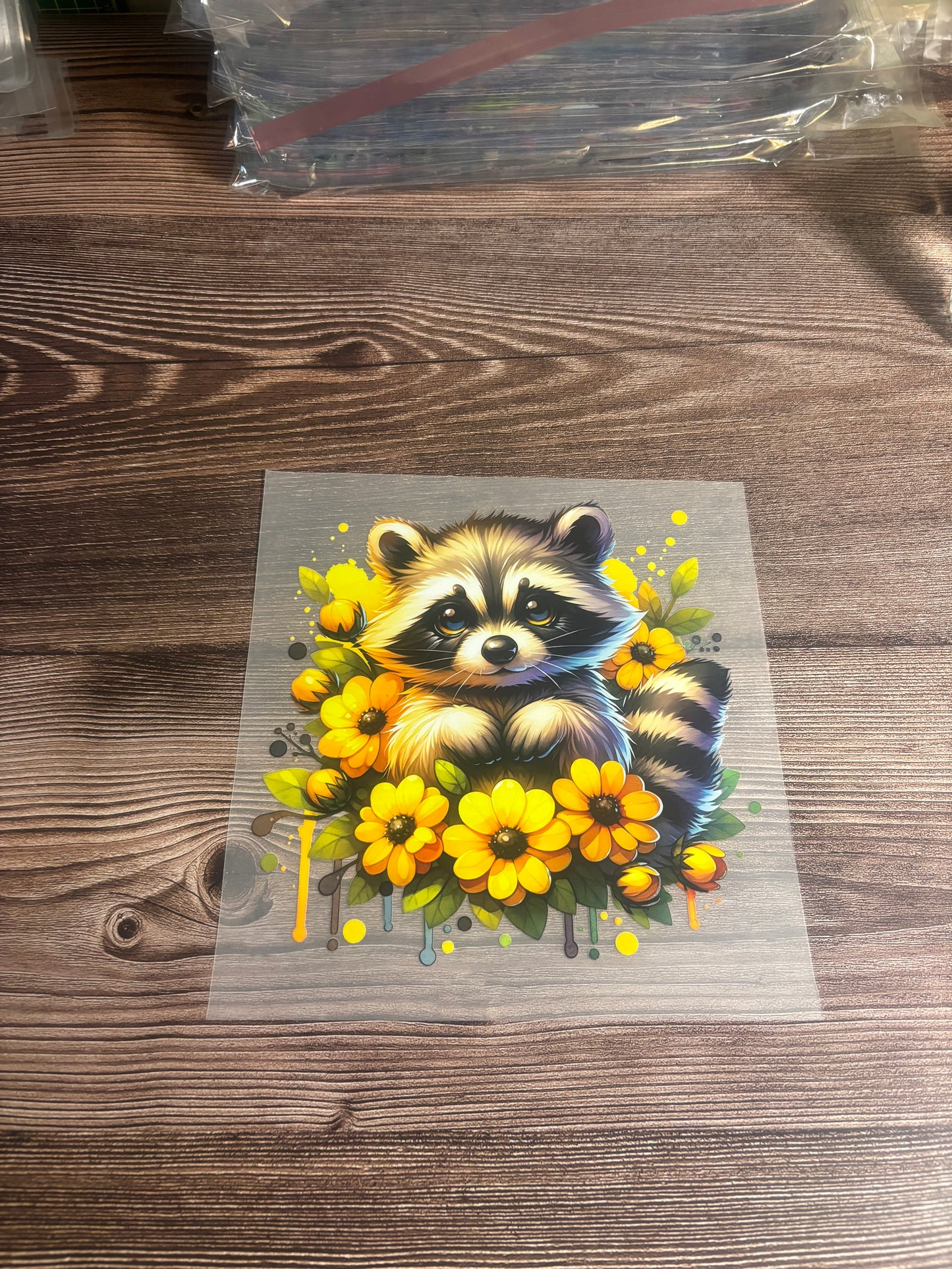 Floral raccoon