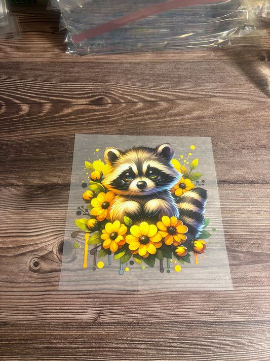 Floral raccoon